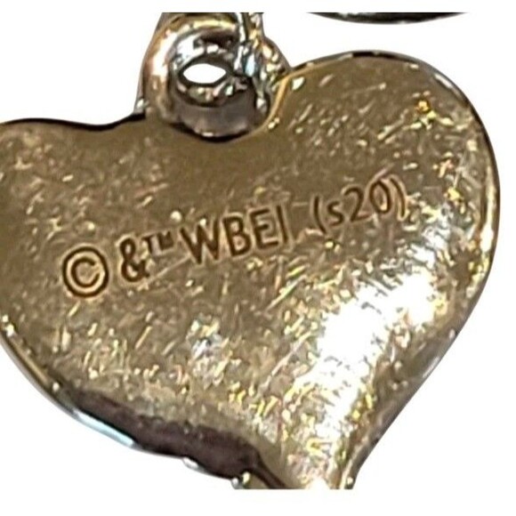 Beetlejuice Striped Sandworm Hoop Charm & Coffin Stud Metal Earrings Signed WBEI - Picture 6 of 7